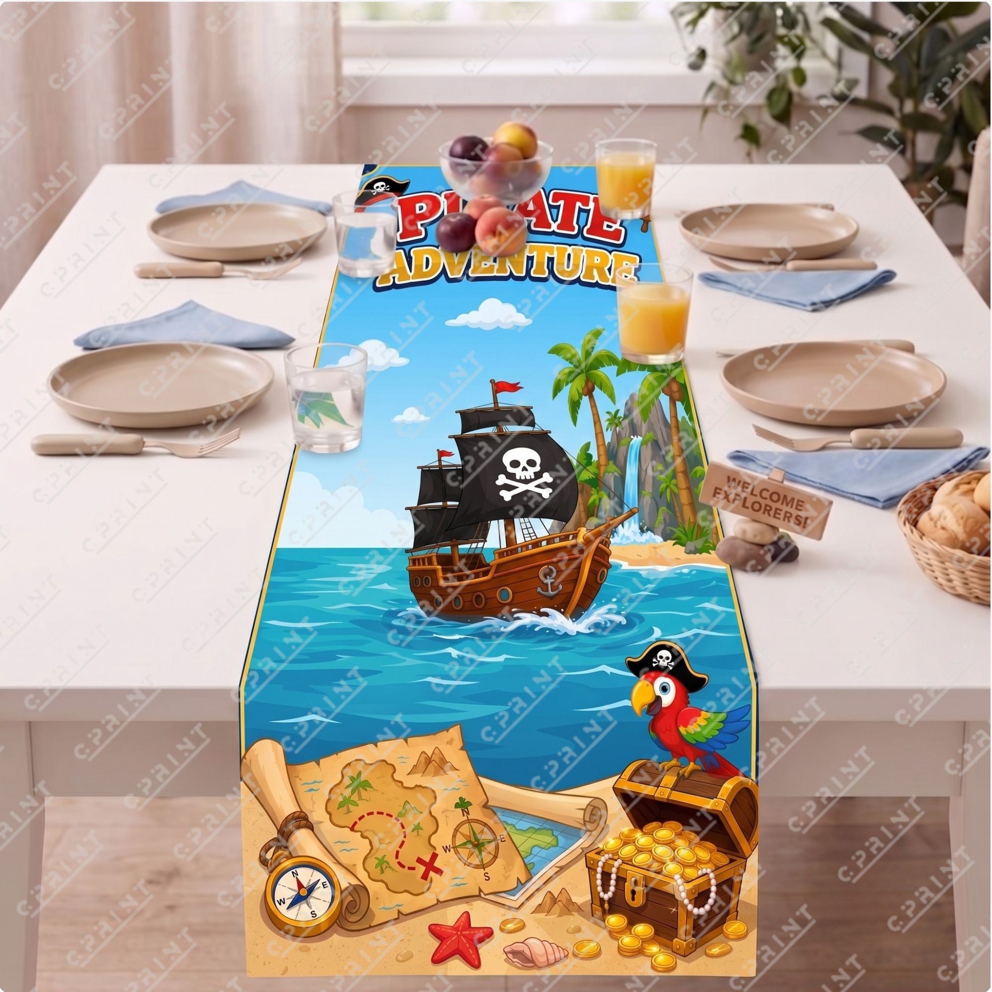 Pirate Adventure Event Table Runner
