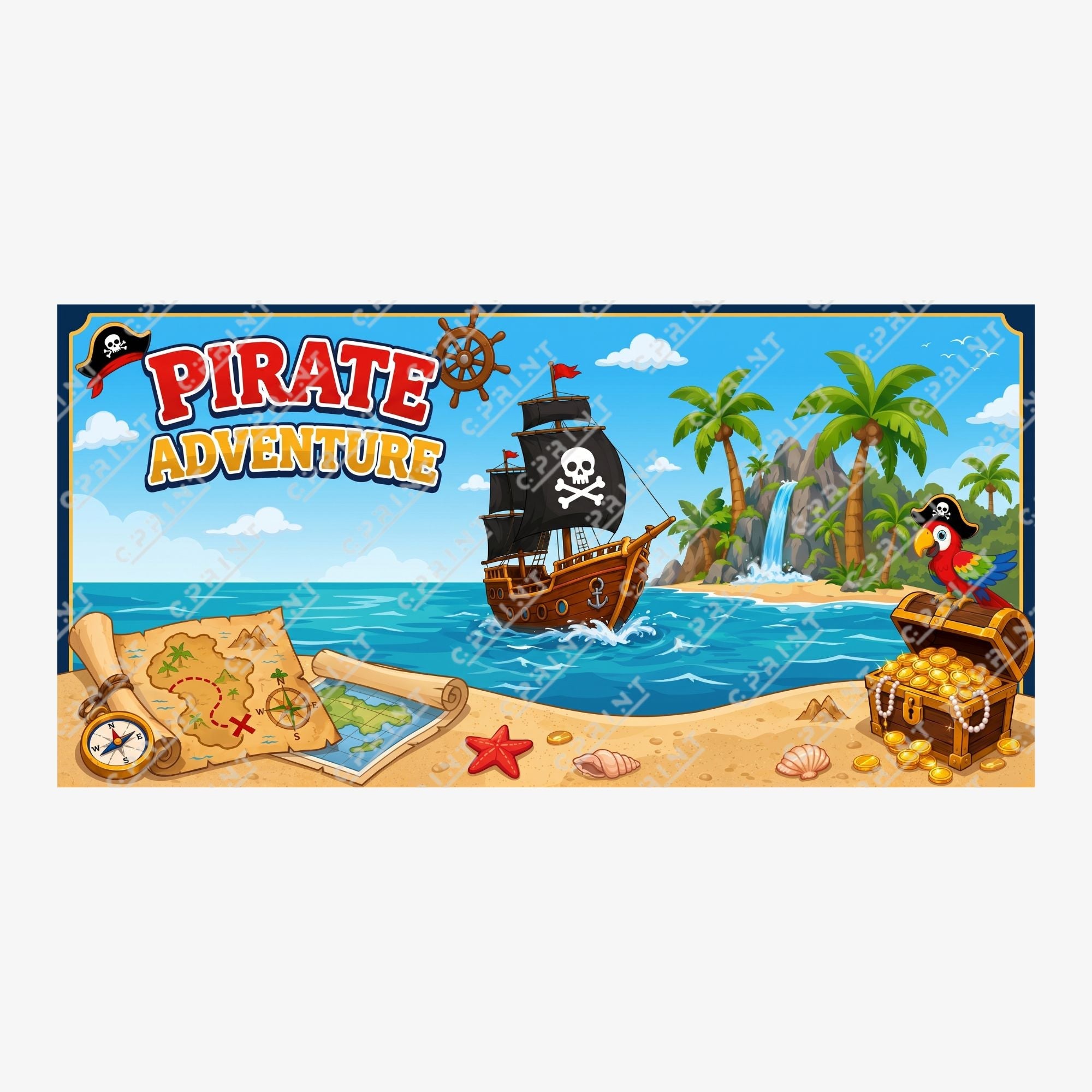 Pirate Adventure Event Table Runner