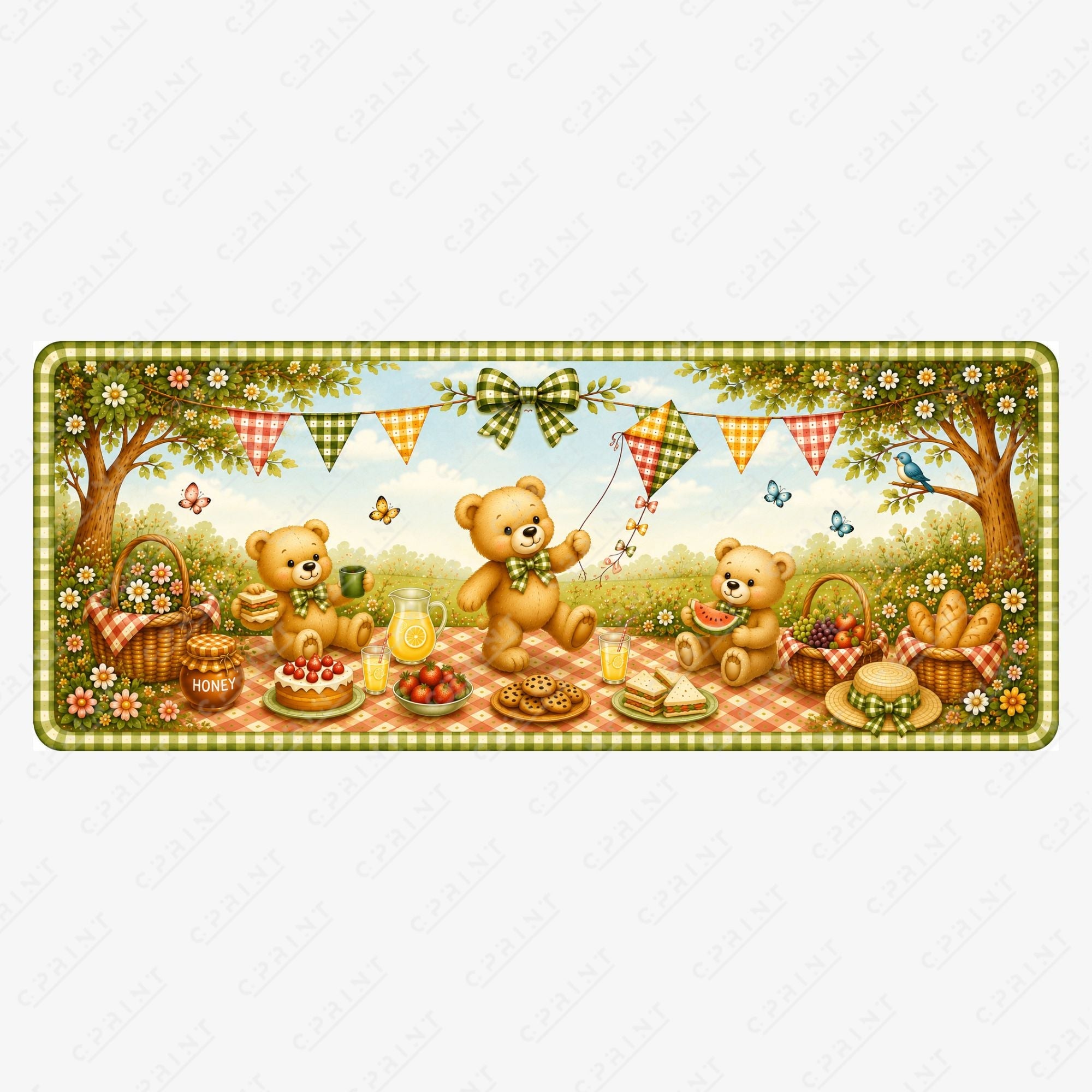 Teddy Bear Picnic Event Table Runner