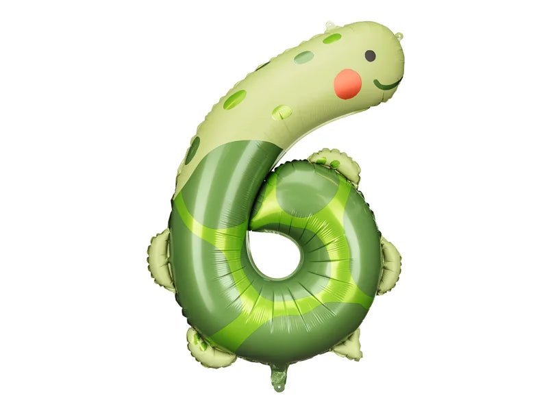 Animal Number "6" Foil Balloons PARTY DECO 35" TURTLE - FestiUSA