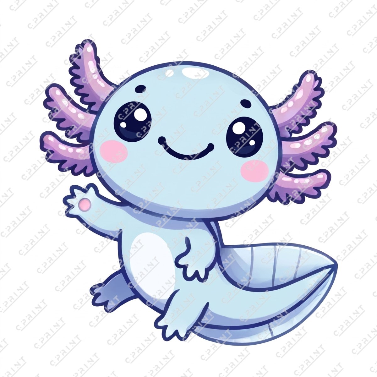 Blue Axolotl Cutout - FestiUSA