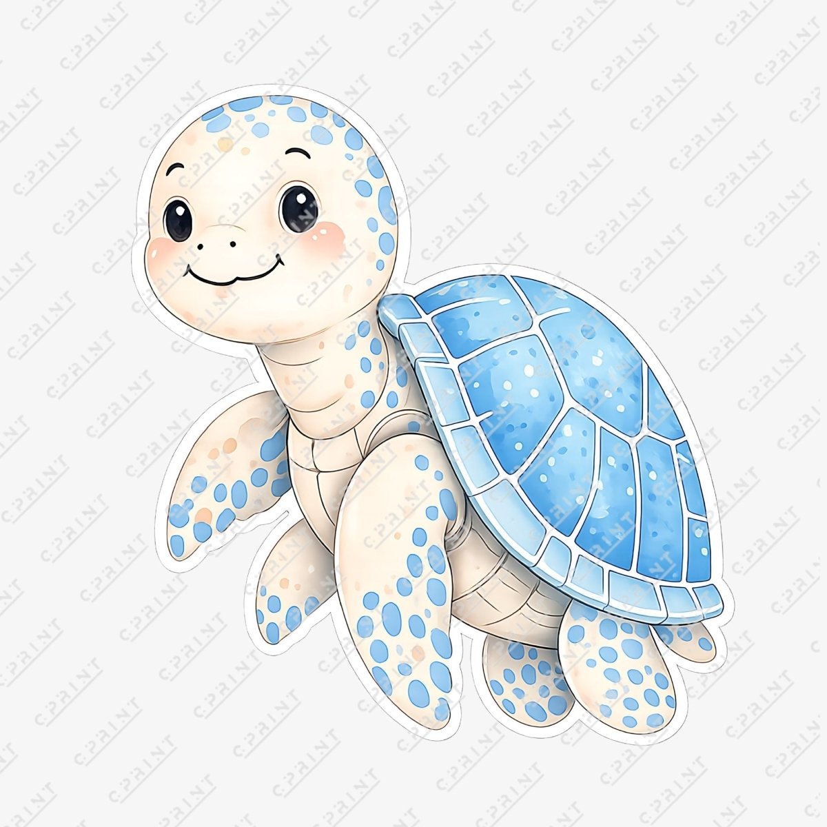 Cute Blue Sea Turtle Cutout - FestiUSA