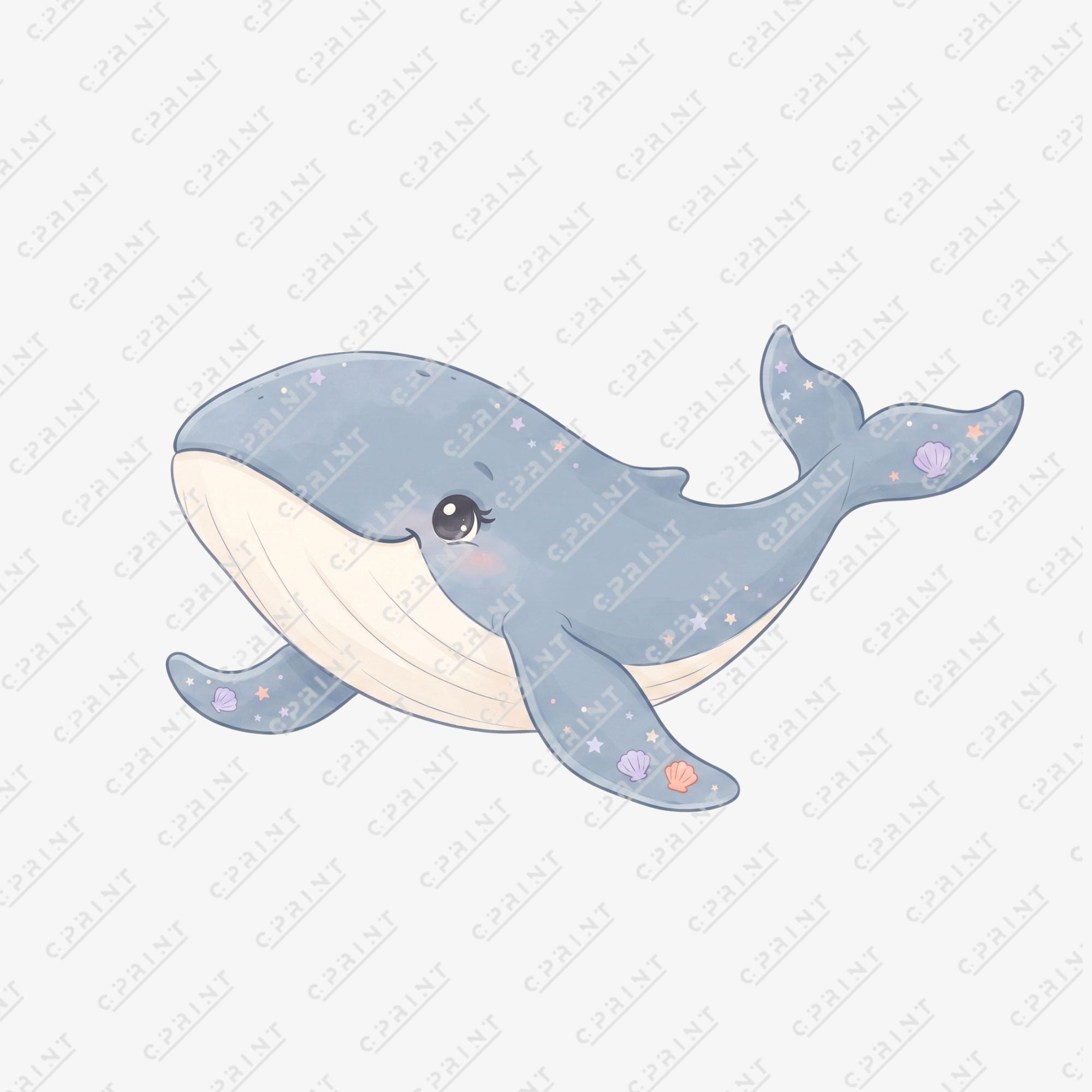 Cute Blue Whale Cutout