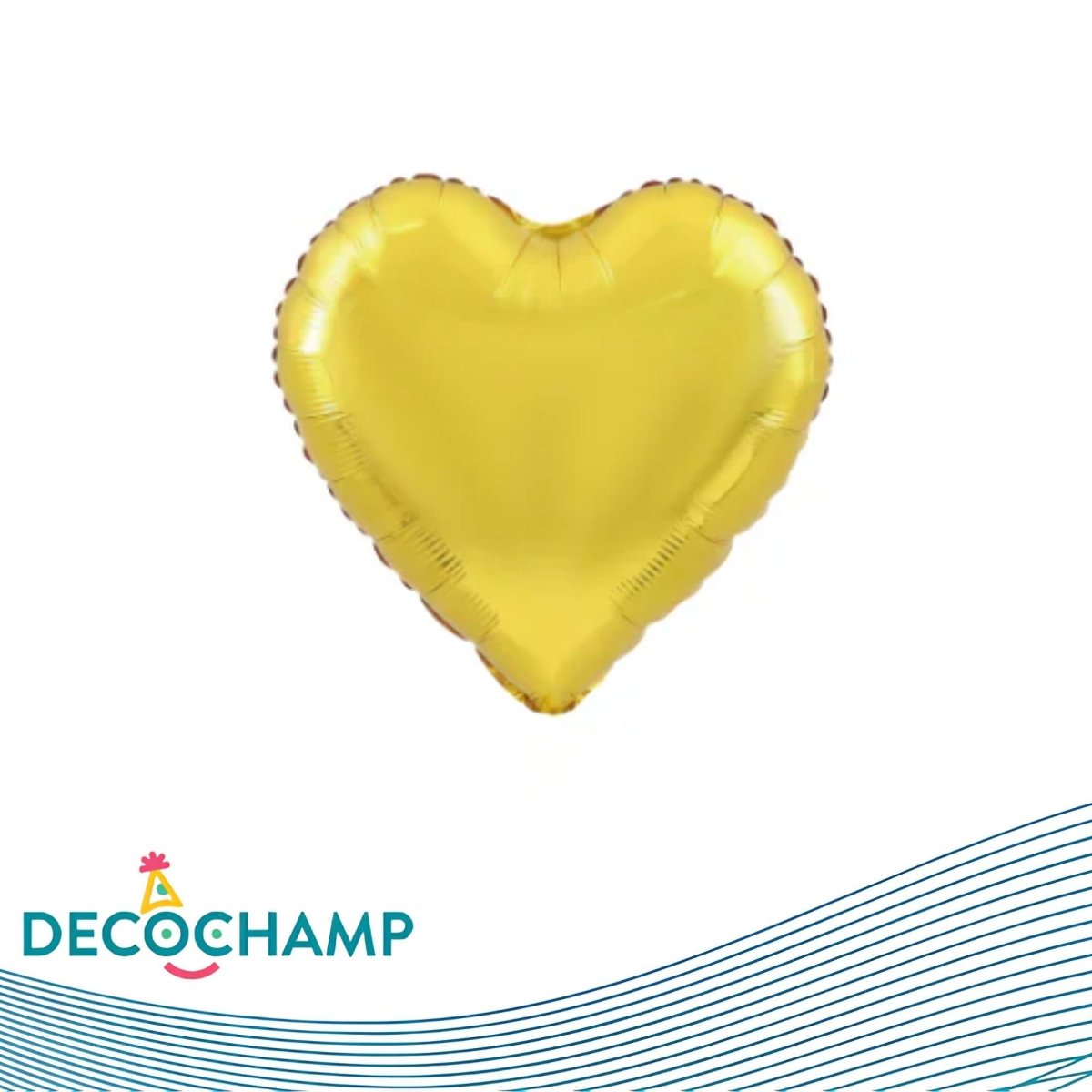 Deco Heart 36" Gold (Single Pack) - FestiUSA