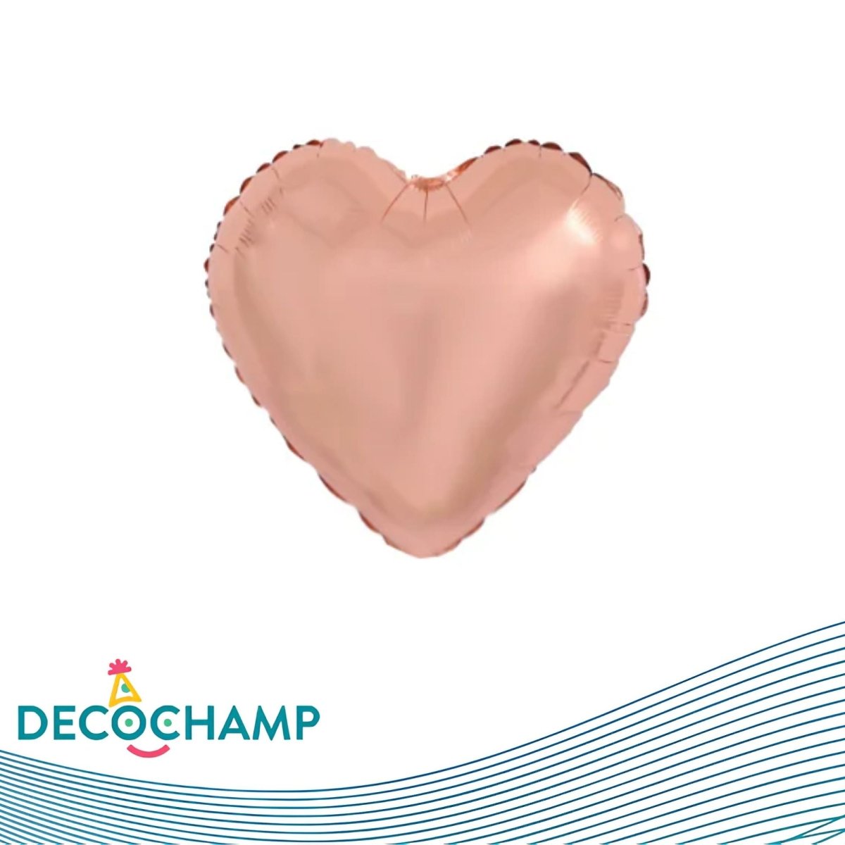 Deco Heart 36" Rose Gold (Single Pack) - FestiUSA