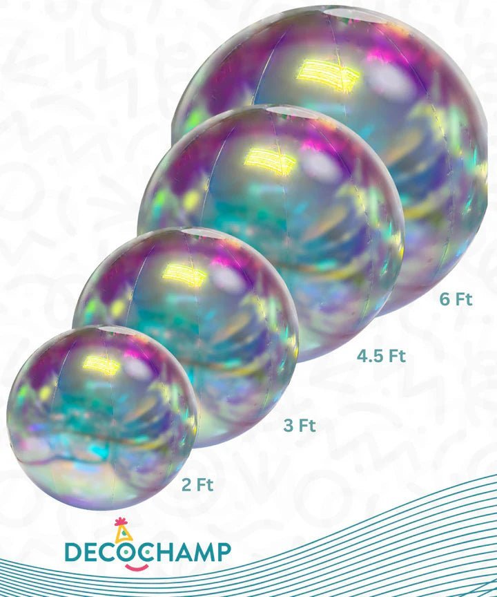 DecoBalls Iridescent(COMBO-2ft, 3ft, 4.5ft, 6ft) - FestiUSA