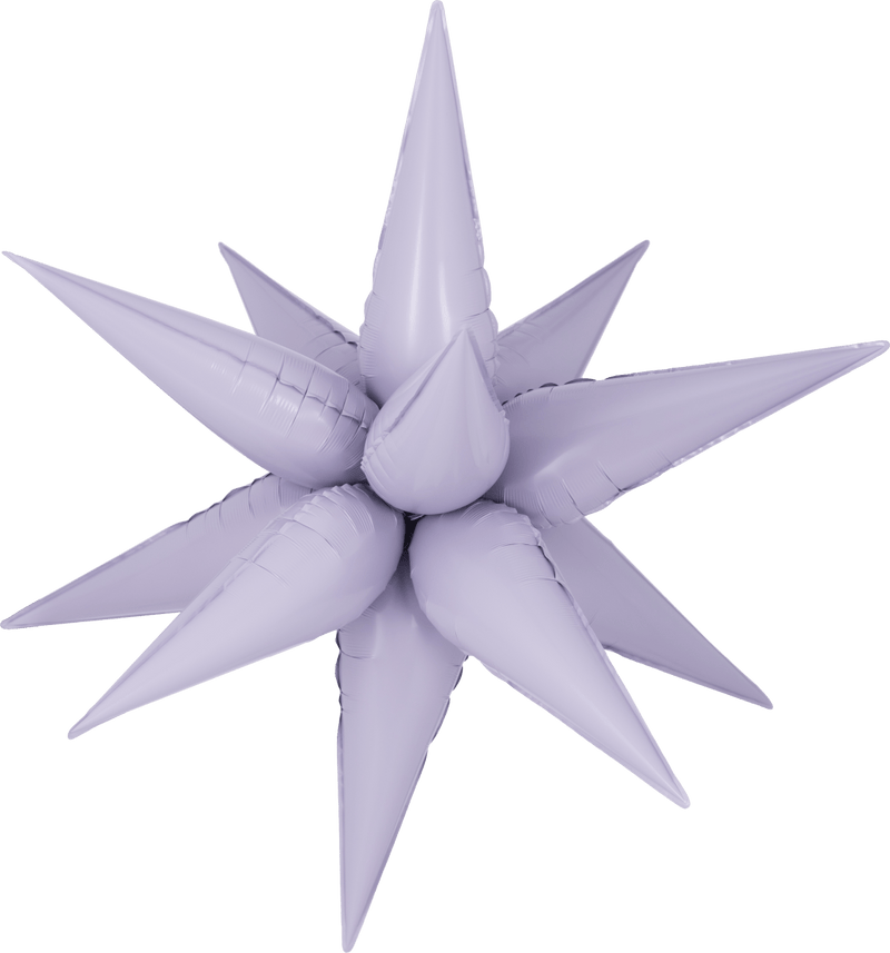 Decochamp Starburst Lilac 3D Foil Balloon - 40" in. - FestiUSA