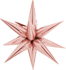 Decochamp Starburst Rose Gold 3D Foil Balloon - 26" in. - FestiUSA