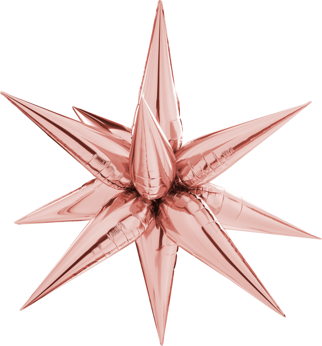 Decochamp Starburst Rose Gold 3D Foil Balloon - 26" in. - FestiUSA