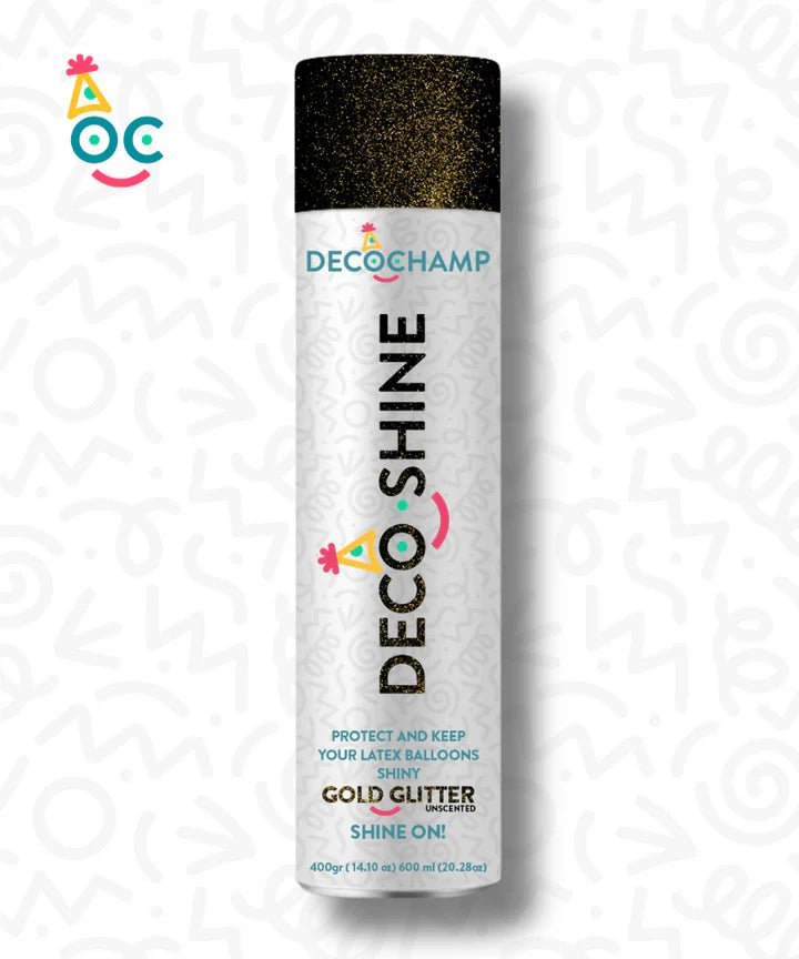 Decoshine Balloon Shine with Gold Glitter 600 ml - FestiUSA