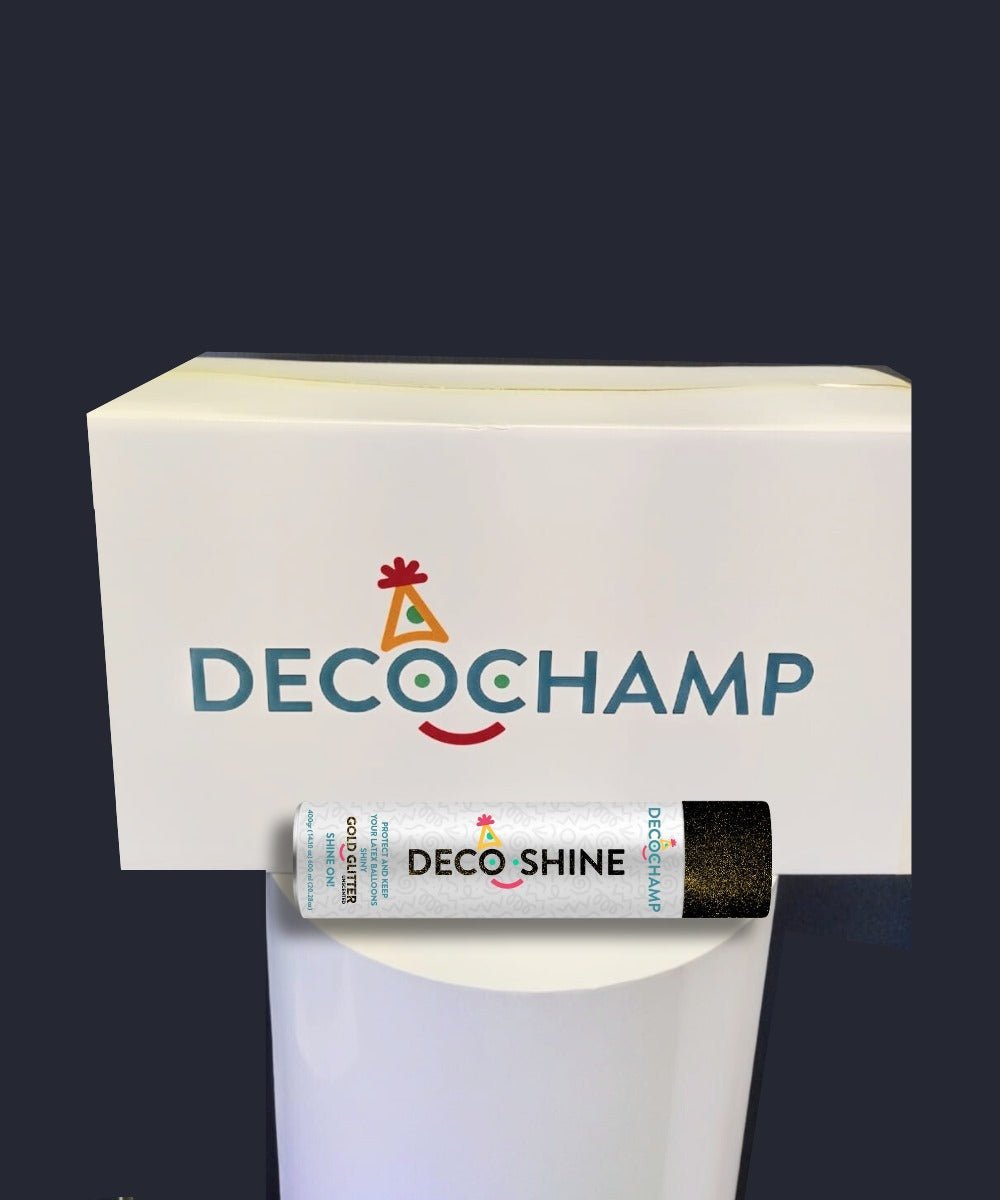 Decoshine Balloon Shine with Gold Glitter 600 ml BOX (24 Units) - FestiUSA