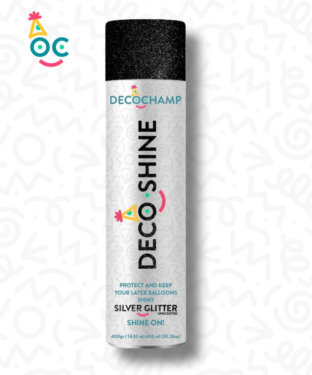 Decoshine Balloon Shine with Silver Glitter 600 ml - FestiUSA