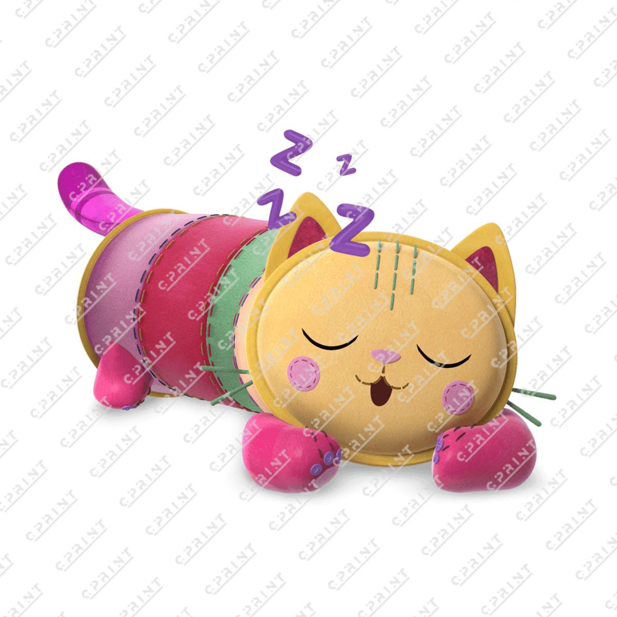 Gabby's Dollhouse Pillow Cat (Sleeping) Cutout - FestiUSA