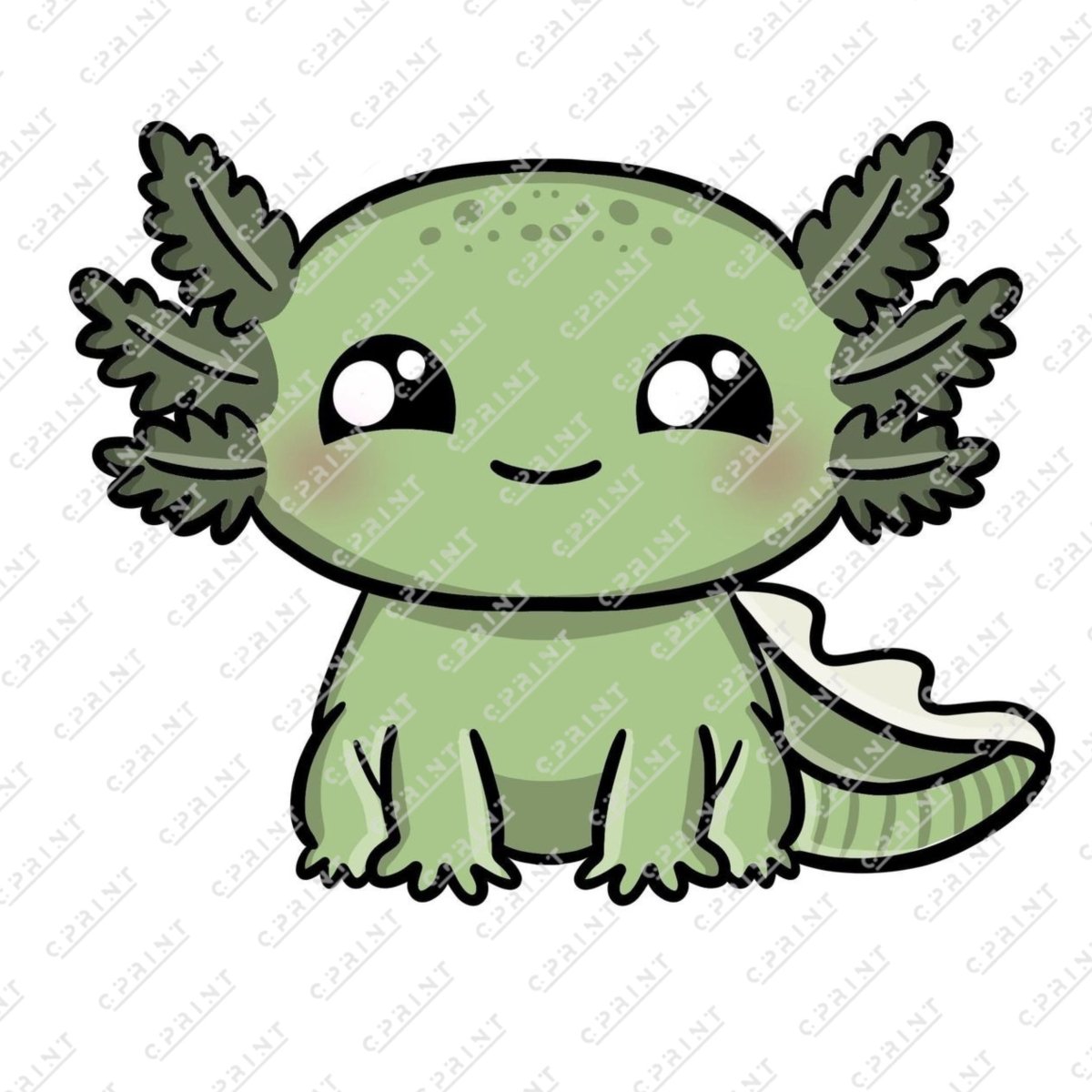 Green Axolotl Cutout - FestiUSA