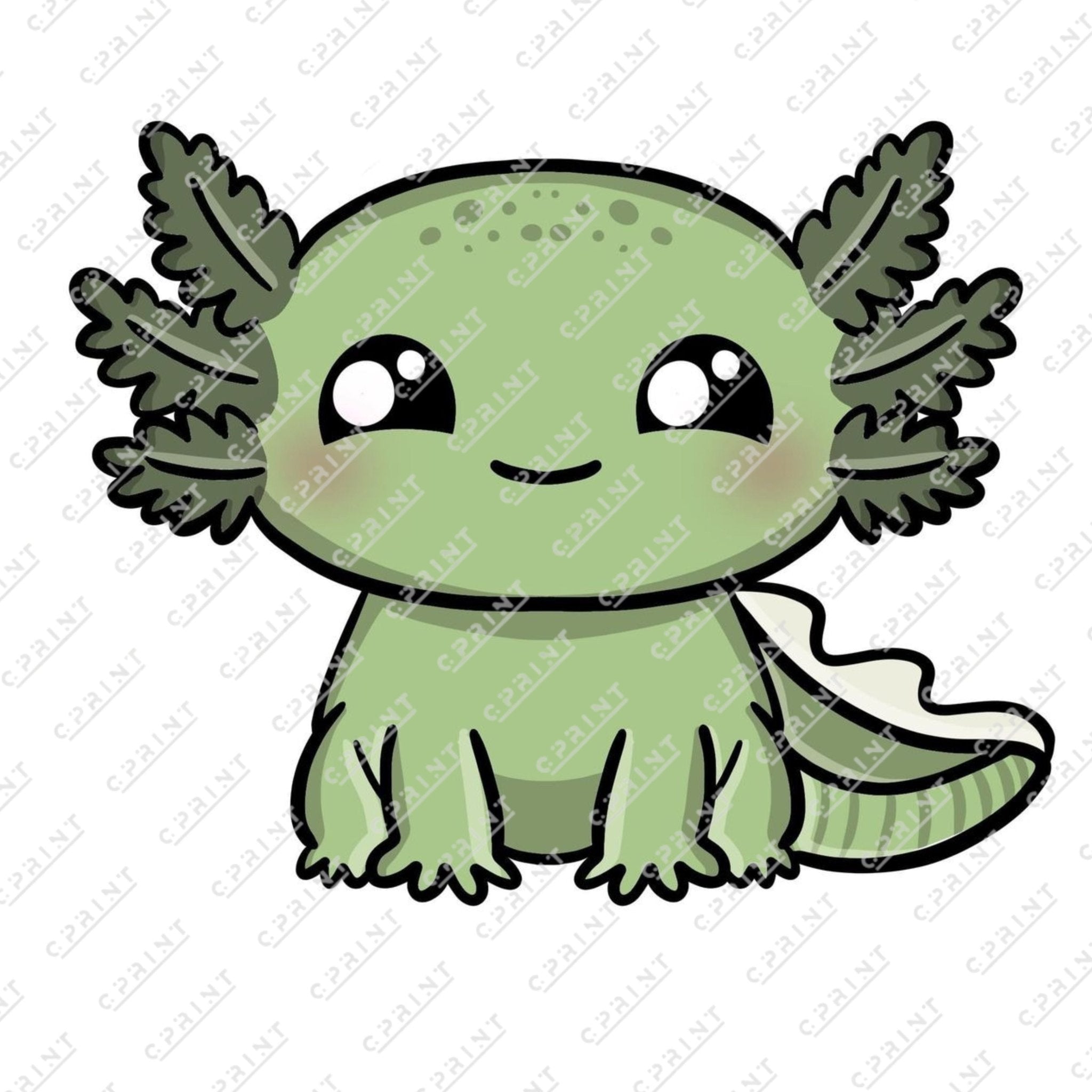 Green Axolotl Cutout