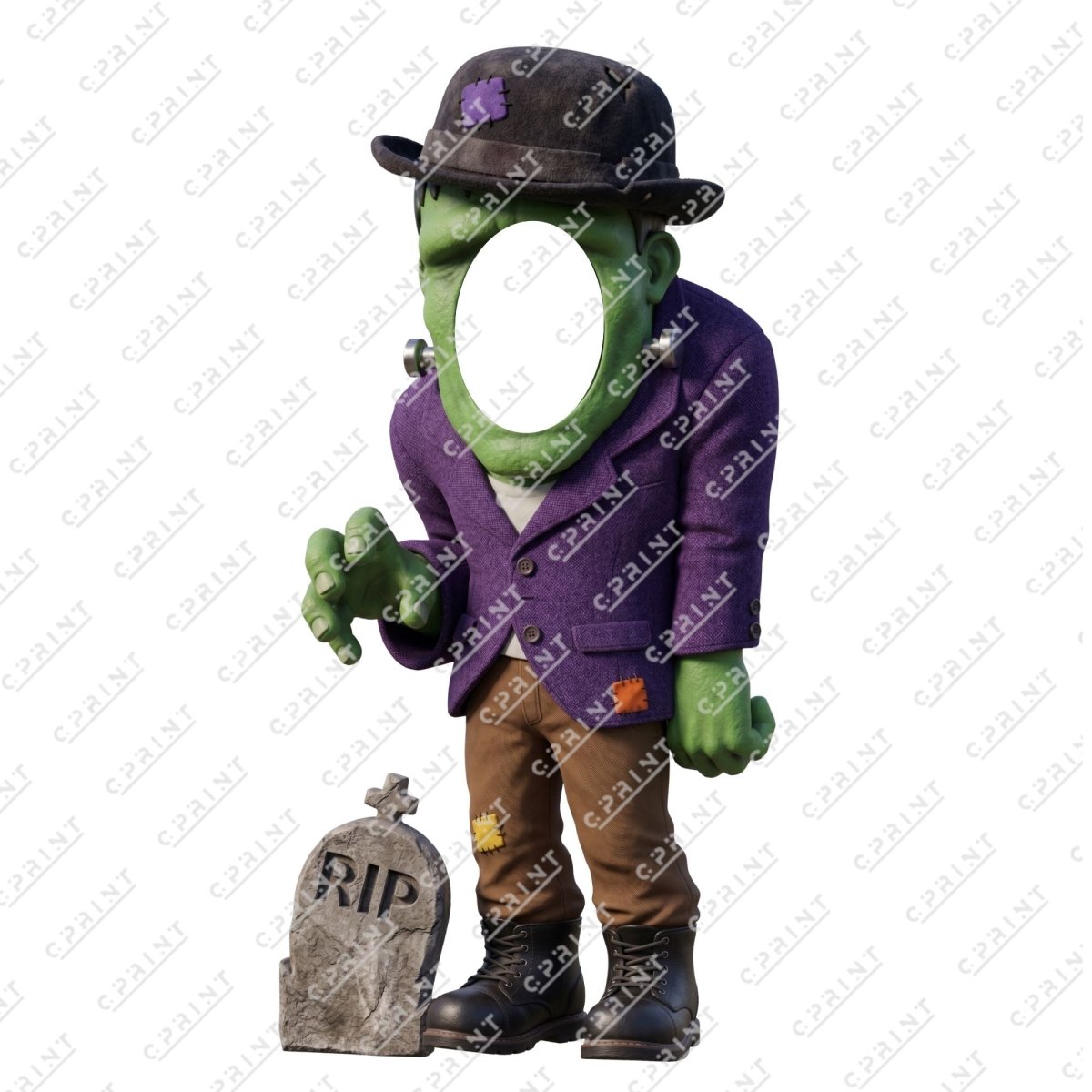 Halloween Kids Photo Stand-in – Custom Spooky Face Cut-Out - FestiUSA