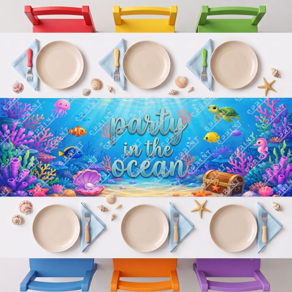 Ocean Adventure Event Table Runner - FestiUSA