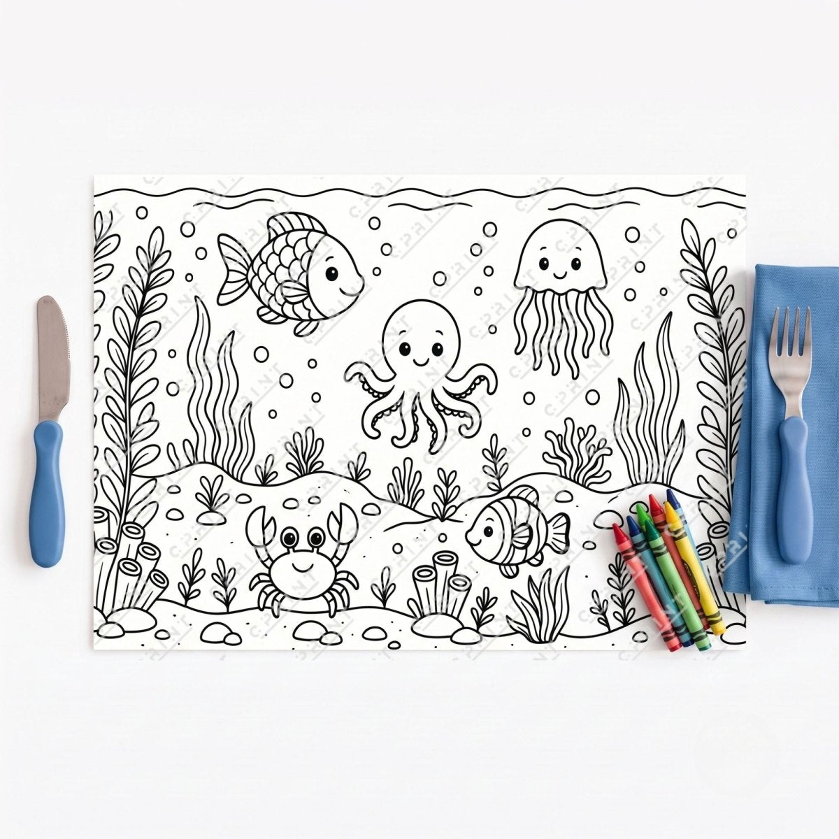 Ocean Adventure Party Placemats - FestiUSA