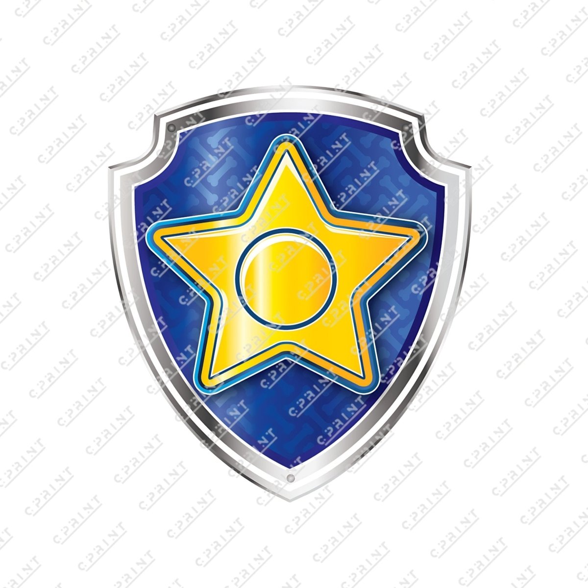 PAW Patrol Chase Police Badge Cardboard Cutout - FestiUSA