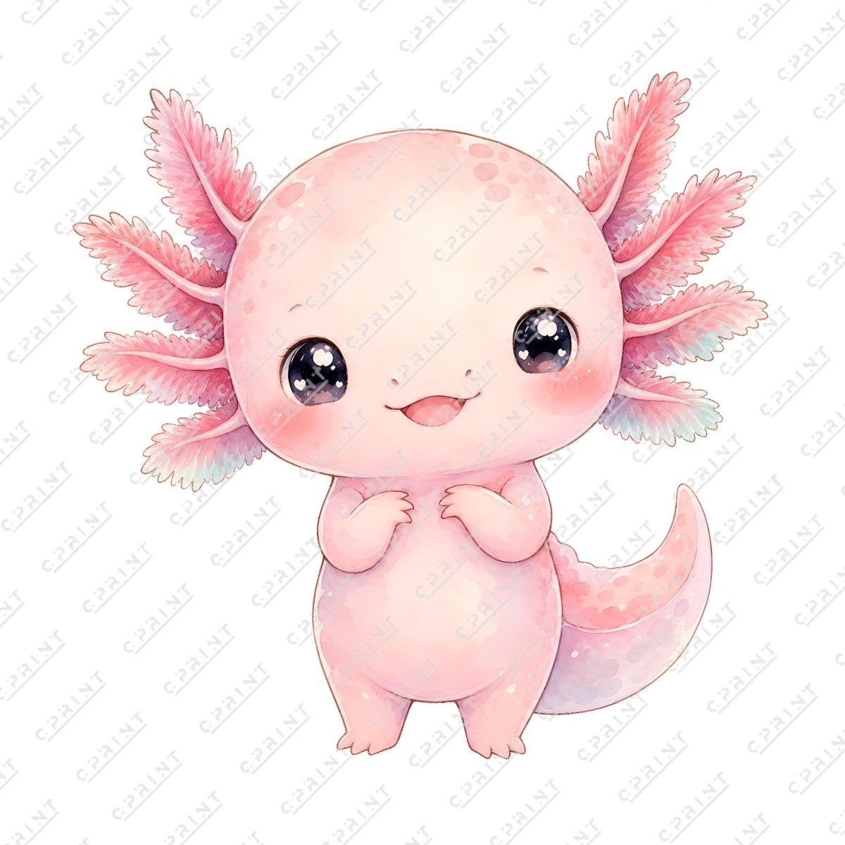Pink Axolotl Cutout - FestiUSA