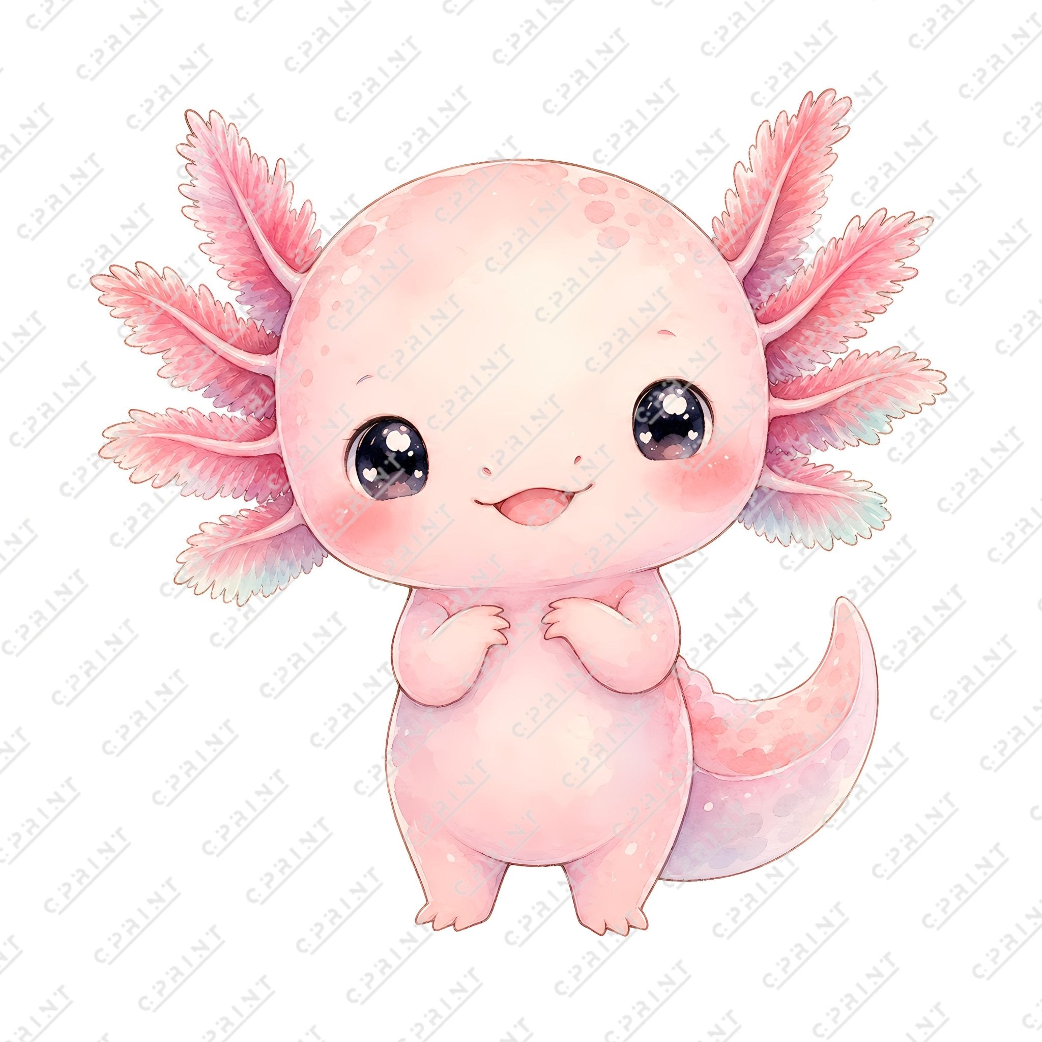 Pink Axolotl Cutout