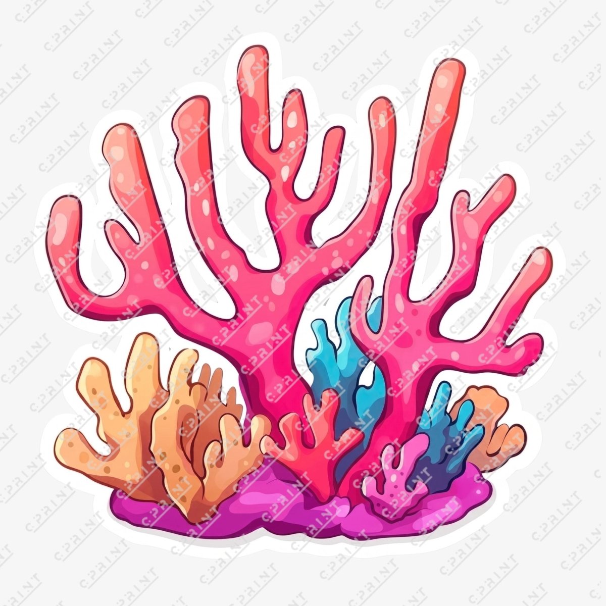 Pink Coral Reef Cutout - FestiUSA
