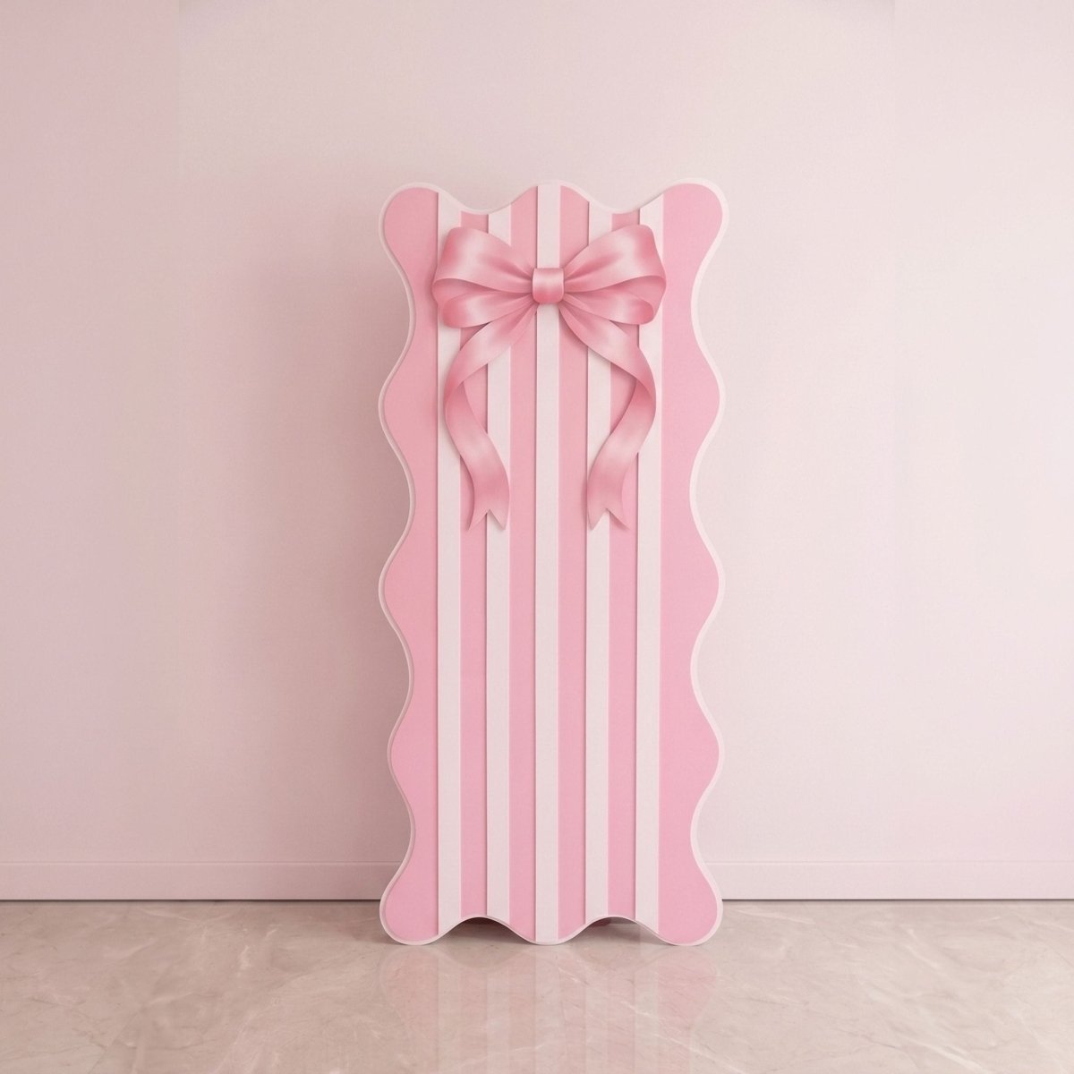 Pink Ribbon & Stripes Coroplast Backdrop - FestiUSA