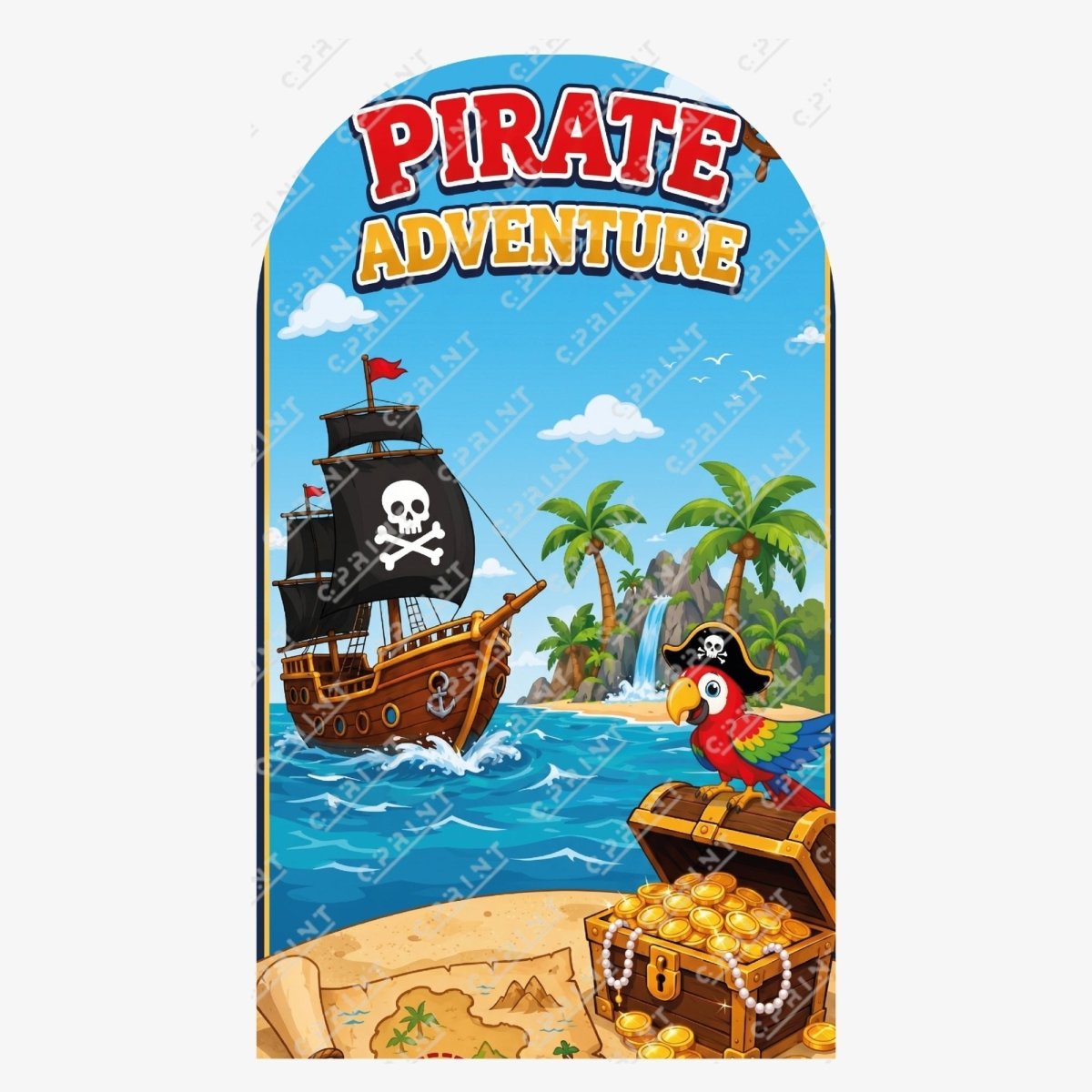 Pirate Adventure Arch Backdrop - FestiUSA