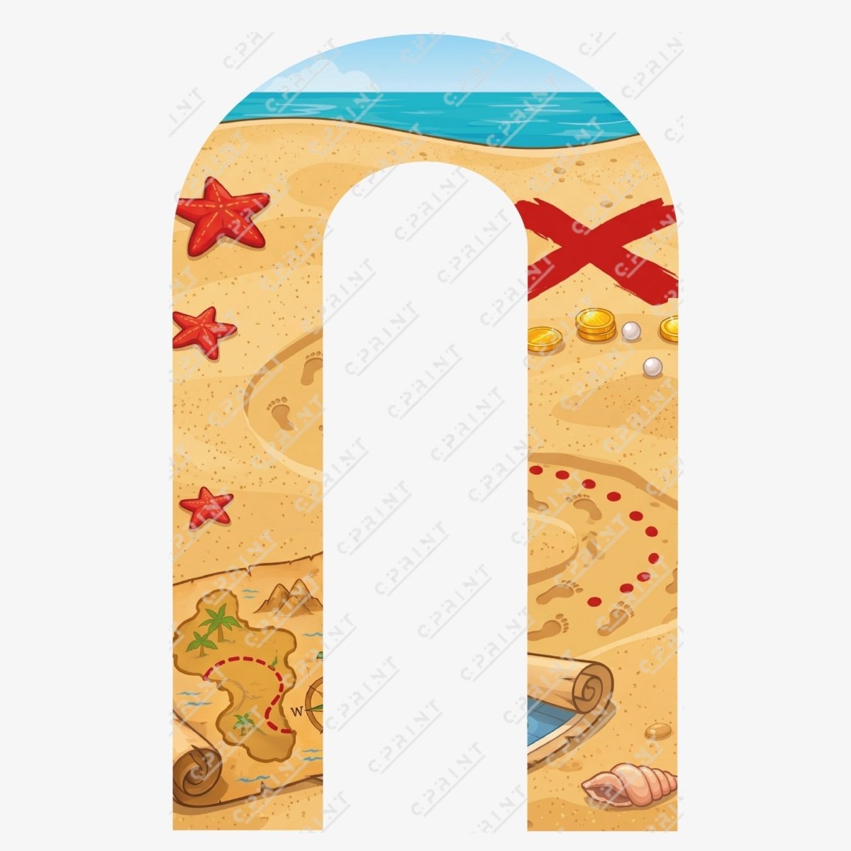 Pirate Adventure Custom Backdrop Arch Cover - FestiUSA