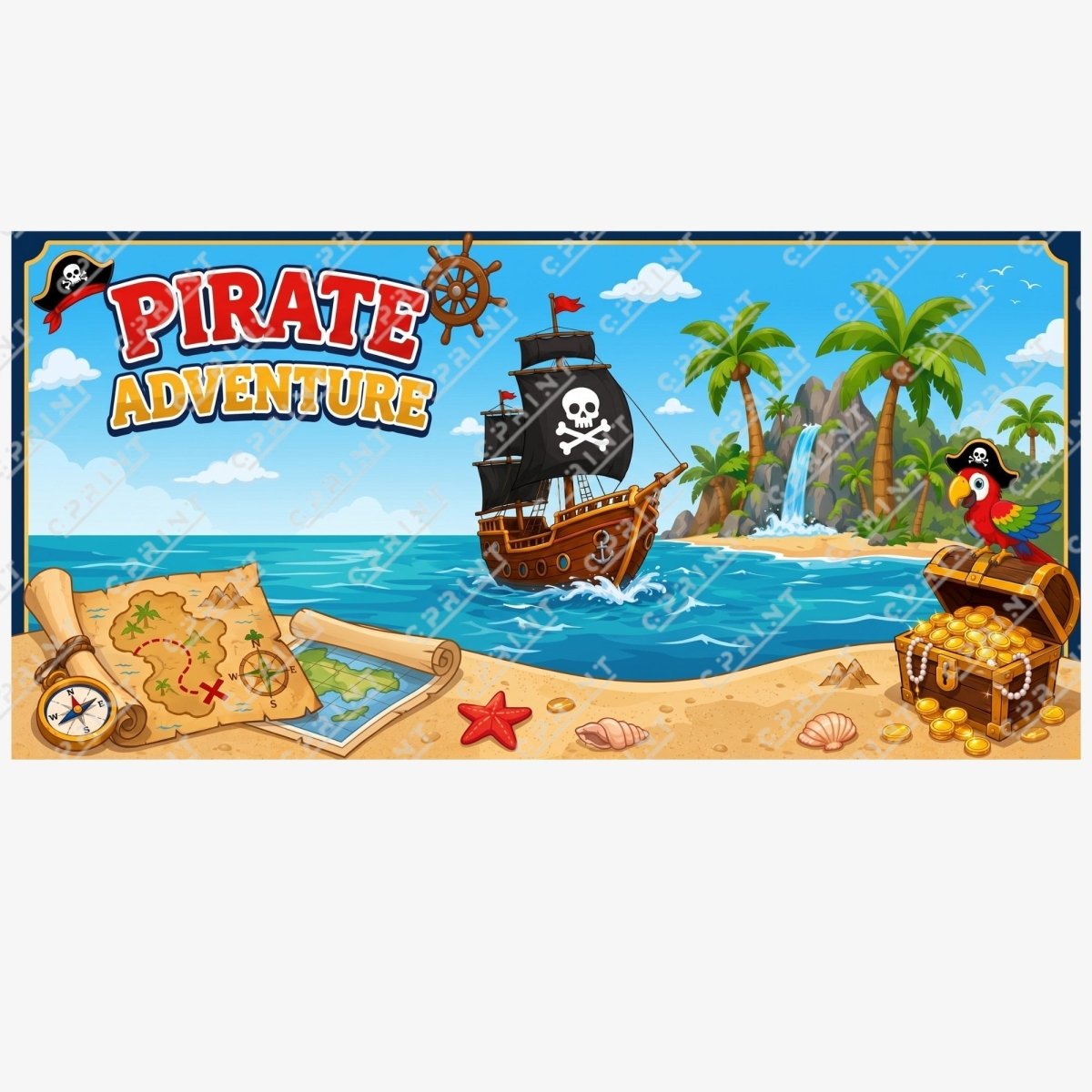 Pirate Adventure Horizontal Backdrop - FestiUSA