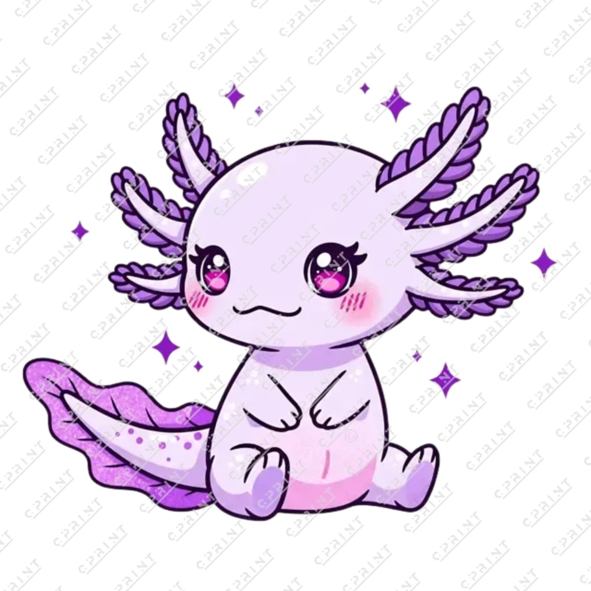 Purple Axolotl Cutout 1 - FestiUSA