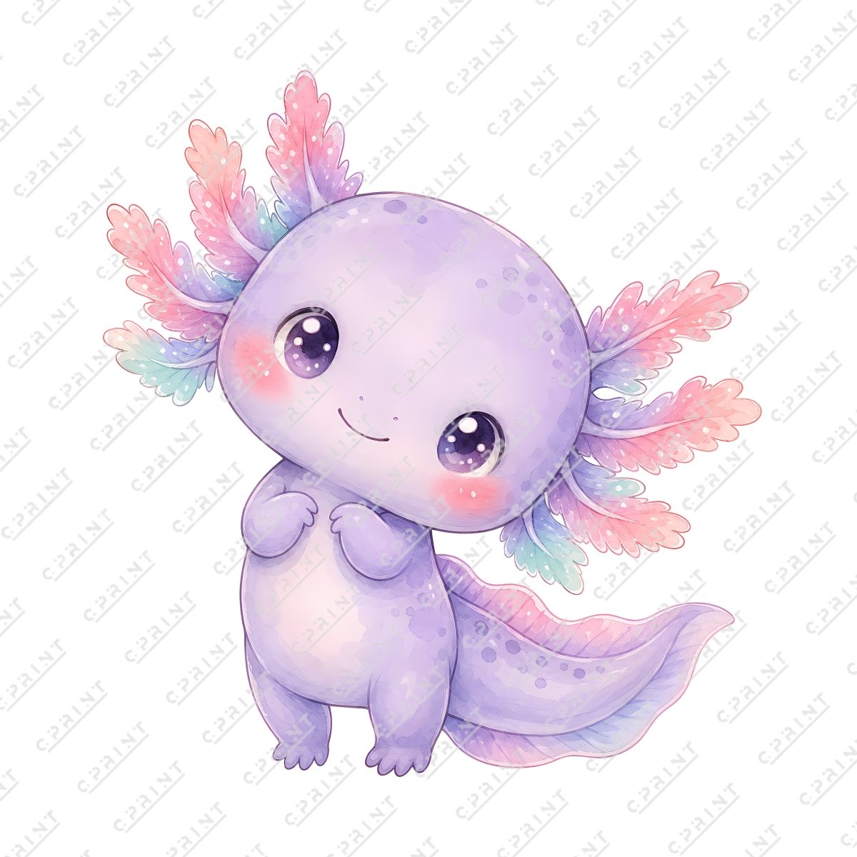 Purple Axolotl Cutout - FestiUSA