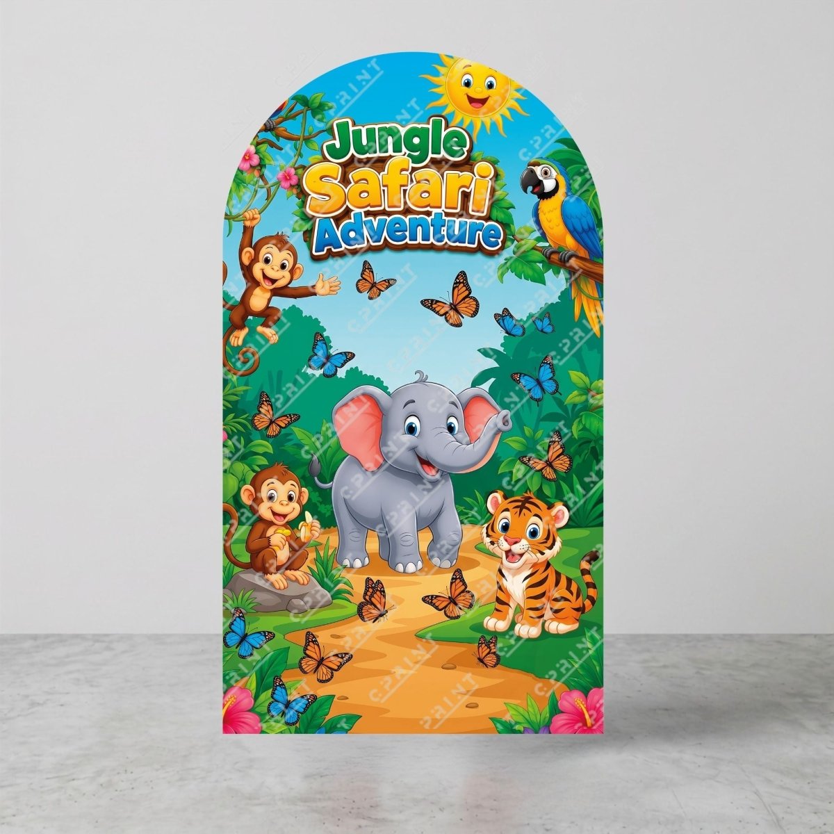 Safari Adventure Arch Backdrop - FestiUSA