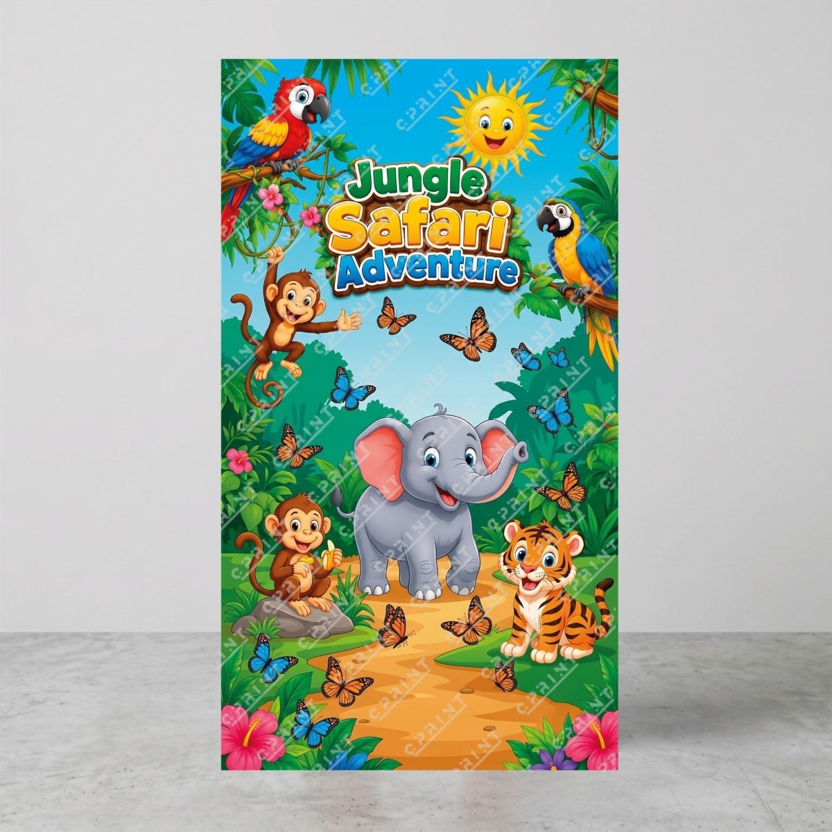Safari Adventure Birthday Party Backdrop - FestiUSA