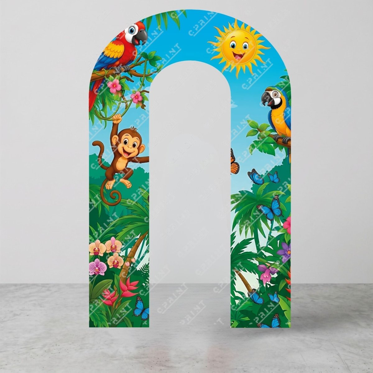 Safari Adventure Custom Backdrop Arch Cover - FestiUSA
