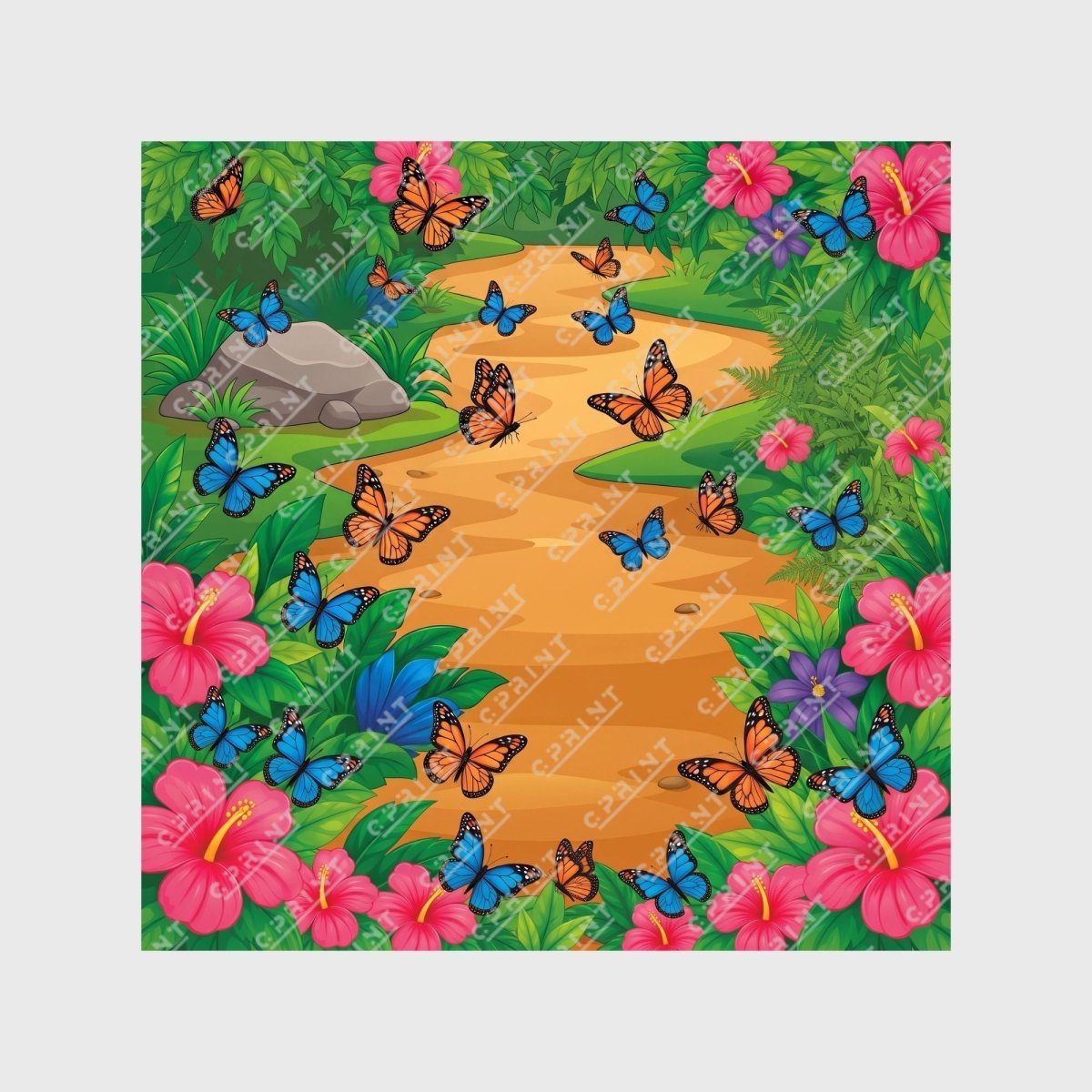 Safari Adventure Printed Party Floor Decals for Event - FestiUSA