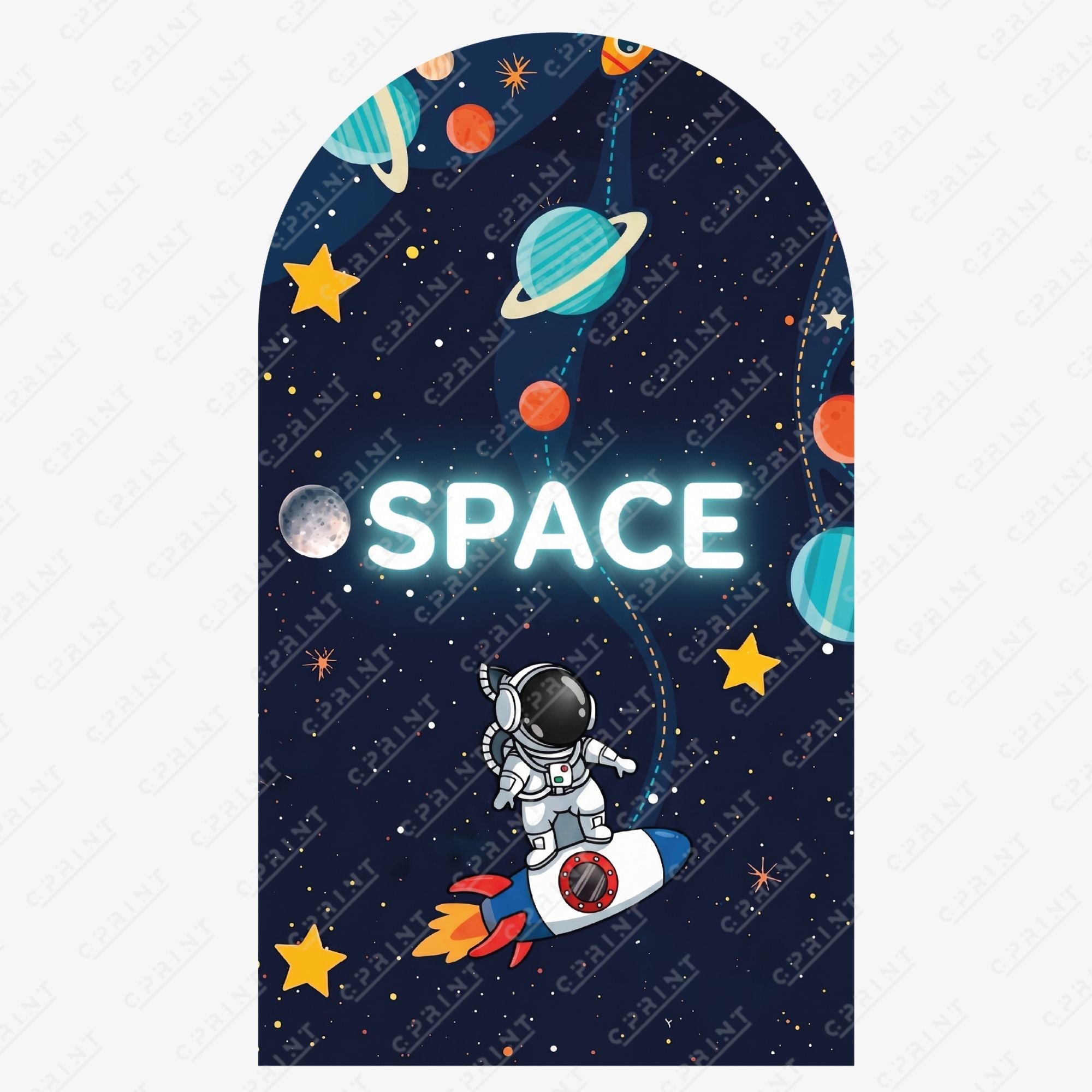 Space Adventure Arch Backdrop