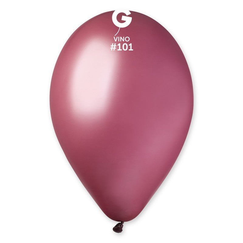 Solid Balloon Vino G110-101 | 50 balloons per package of 12'' each | Gemar Balloons USA - FestiUSA