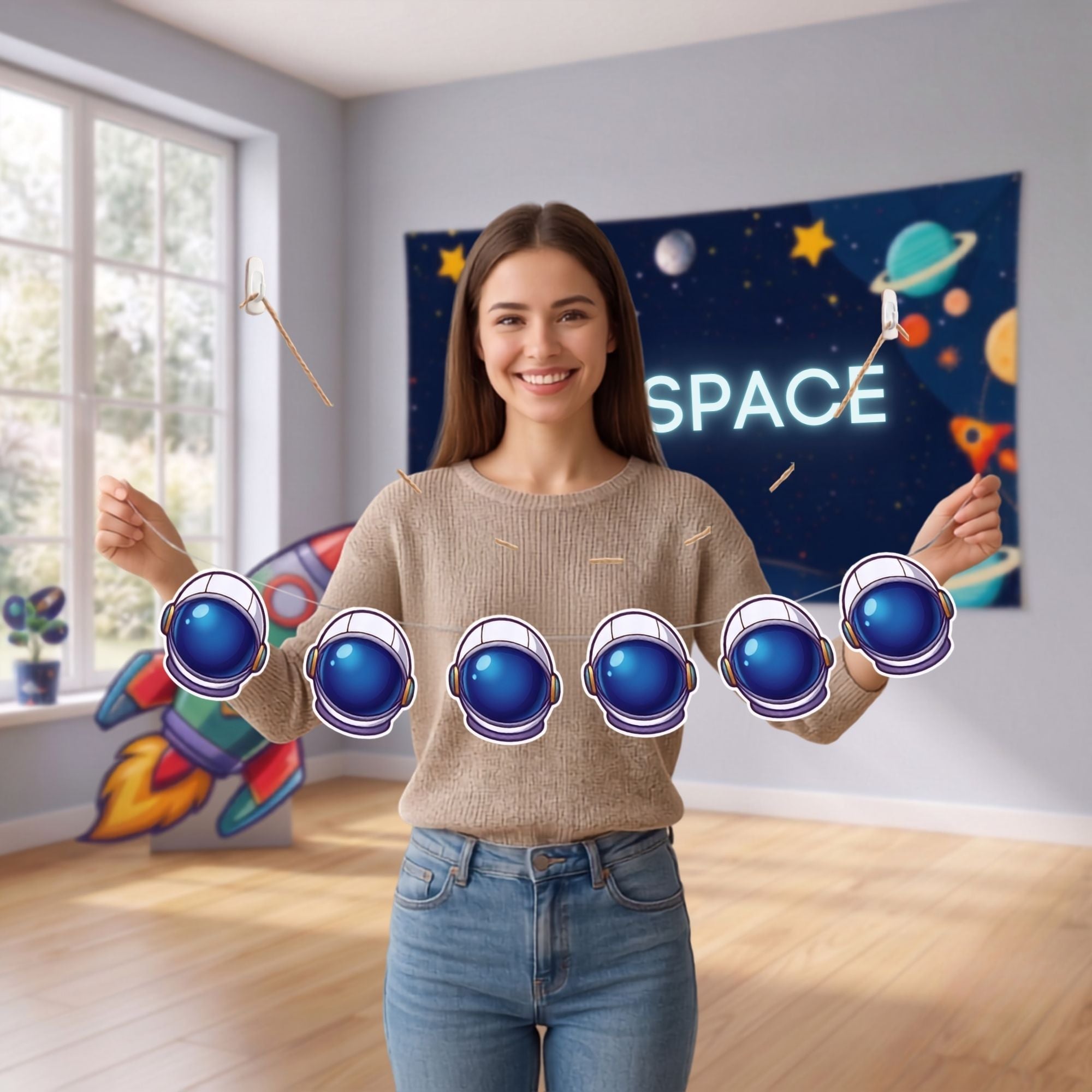 Space Adventure - Big Head Garland