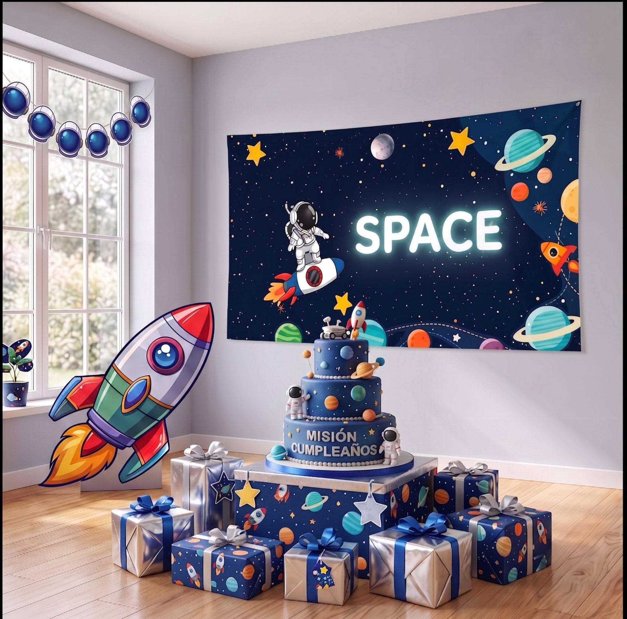 Space Adventure - Big Head Garland