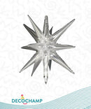 Starburst clear 3D Foil Balloon - 22" in - FestiUSA