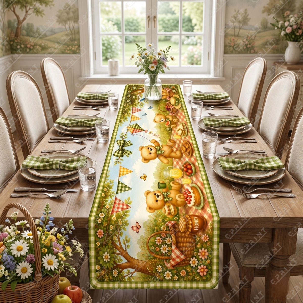 Teddy Bear Picnic Event Table Runner - FestiUSA