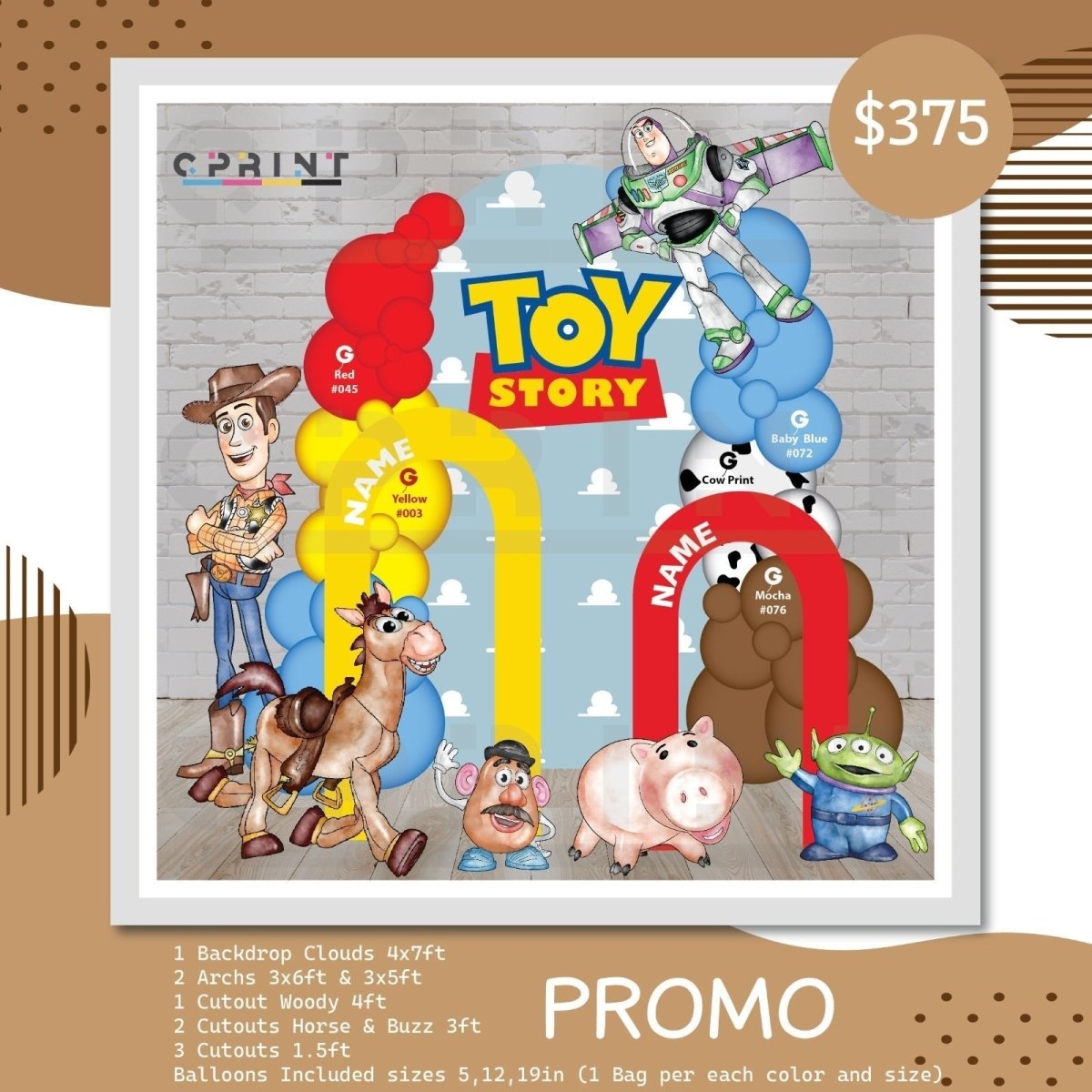 Toy Story Themed Party Bundle Design - FestiUSA