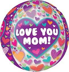 16" Love You Mom Playful Hearts Orbz - (Flat) 39200 - FestiUSA