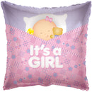 18″ Baby Girl Sleeping Square - (Single Pack). 17735-18 - FestiUSA