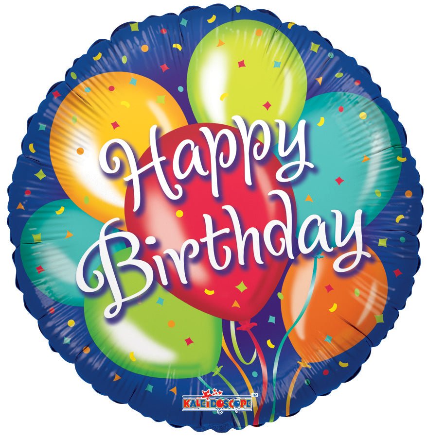 18″ Birthday Balloons In Blue - (Single Pack). 19461-18 - FestiUSA