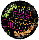 18″ Birthday Cupcake Neon Gb - (Single Pack). 19597-18 - FestiUSA