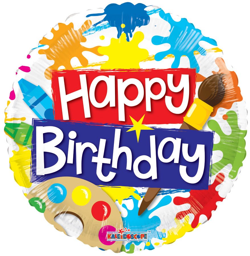 18″ Birthday Paint Spots Gellibean - (Single Pack). 15451-18 - FestiUSA