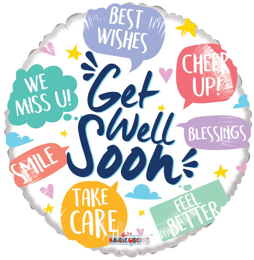 18″ BV Get Well Phrases – (Flat). 15854-18 - FestiUSA
