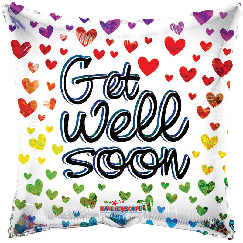 18" Get Well Soon Hearts – (Single Pack). 16173-18 - FestiUSA